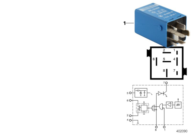 1997 BMW 750iL Relay, Daytime Running Light Diagram