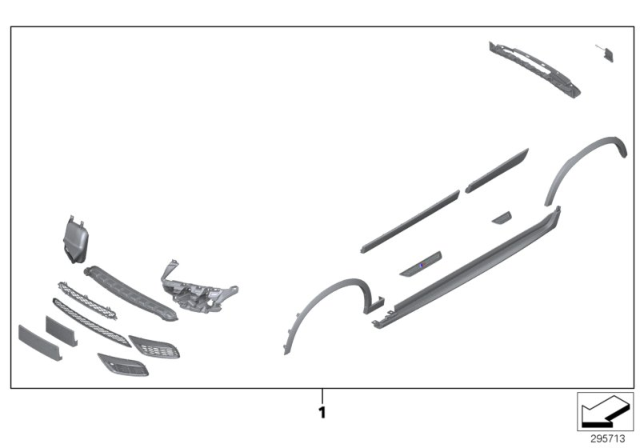 2015 BMW X3 Retrofit, M Aerodynamic Kit Diagram 1