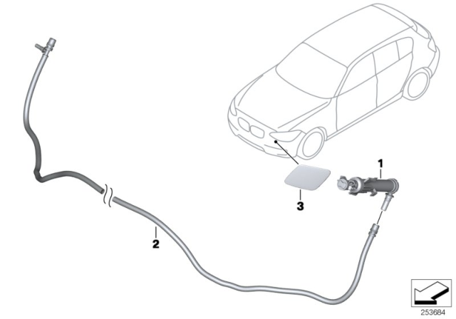 2017 BMW 440i Single Parts For Head Lamp Cleaning Diagram