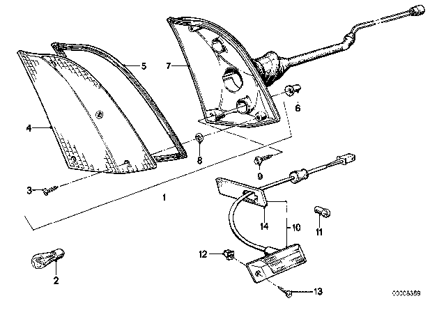 1983 BMW 733i Turn Indicator Diagram