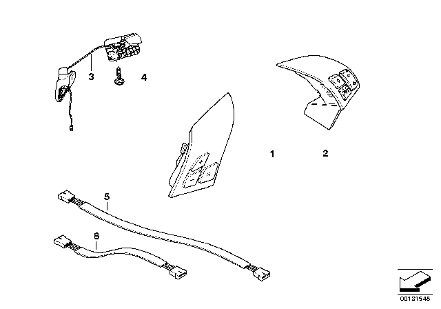 2008 BMW Z4 Mfl Switch, Right Diagram for 61318035324