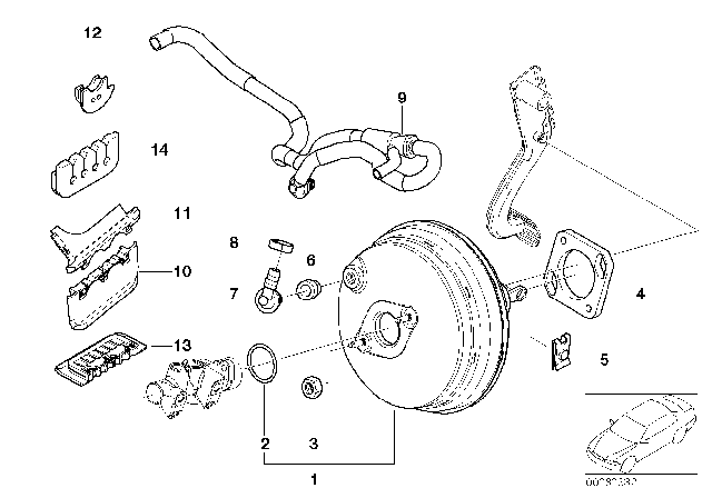 2003 BMW M3 Sucking Jet Pump With Lines Diagram for 11617831663