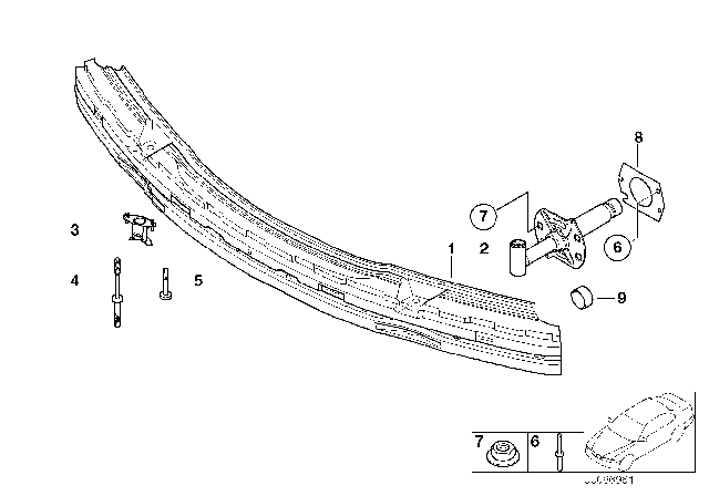 2004 BMW 325xi Support, Front Diagram