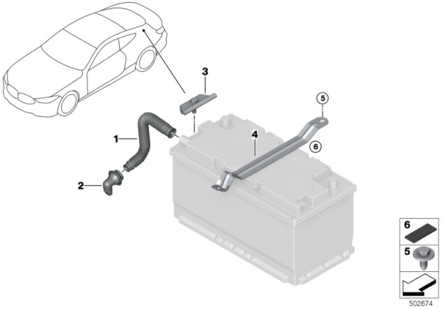2020 BMW M8 Battery Mounting Parts Diagram