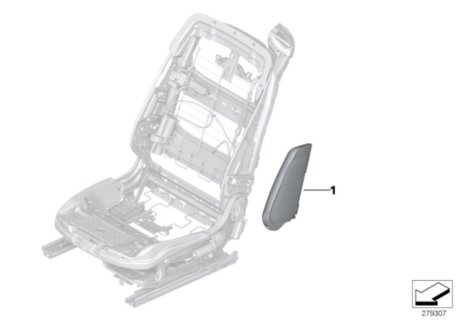 2014 BMW 650i Individual Airbag, Seat, Front Diagram