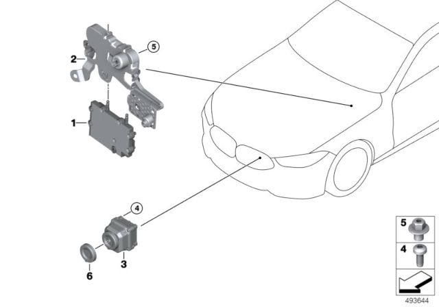 2020 BMW 840i xDrive Night Vision Camera Diagram