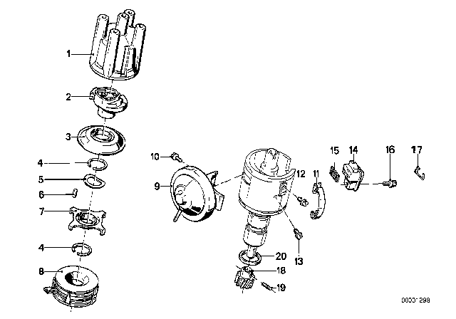 1983 BMW 320i Lock Ring Diagram for 12111276121