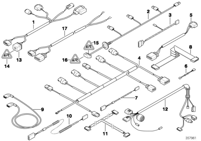 2004 BMW 645Ci Various Additional Wiring Sets Diagram 1