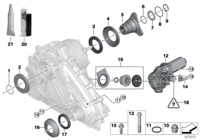 2003 BMW X5 Single Parts For Transfer Case ATC Diagram