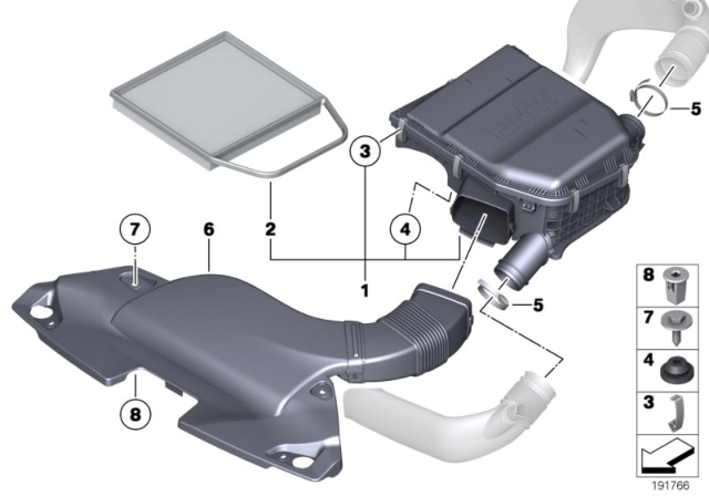 2011 BMW Z4 Intake Silencer Diagram for 13717582927