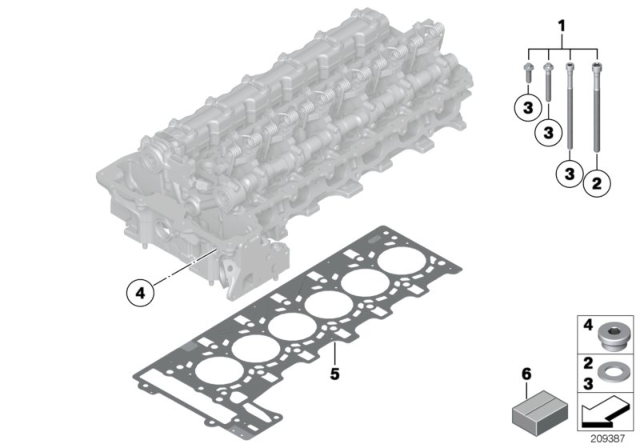 2017 BMW X5 Cylinder Head & Attached Parts Diagram 2