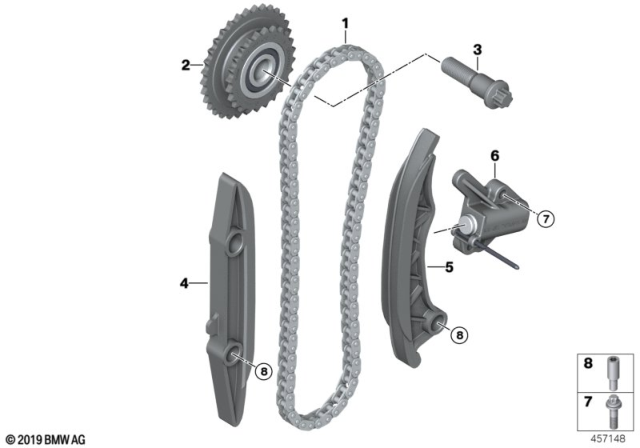 2019 BMW 440i Timing - Timing Chain Lower P Diagram