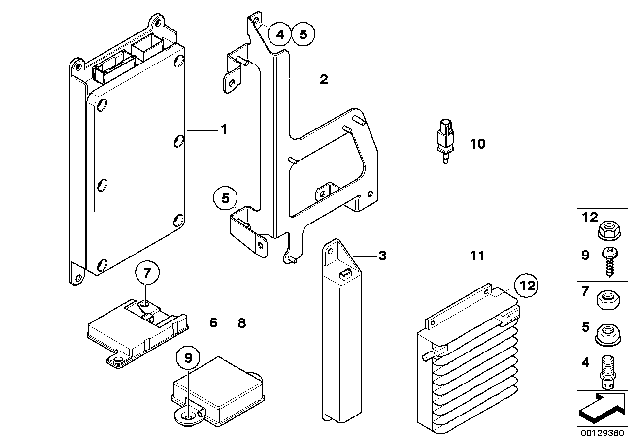 2005 BMW 645Ci Single Parts SA 639/SA 664, Trunk Diagram