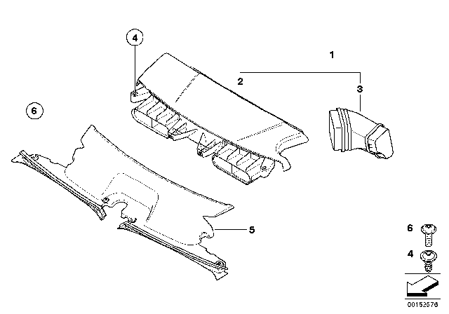 2005 BMW X3 Intake Duct Diagram for 13713400202