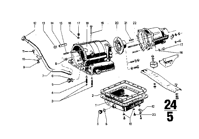 1970 BMW 2800CS Housing & Attaching Parts (ZF 3HP20) Diagram 3