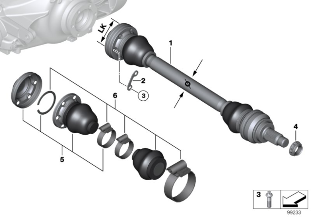 2010 BMW 135i Output Shaft Diagram