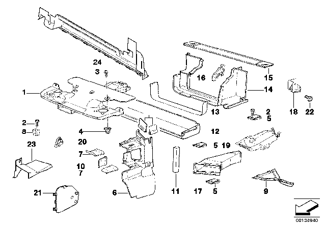 1998 BMW 318ti Fuel Filter Cover Diagram for 51718193999