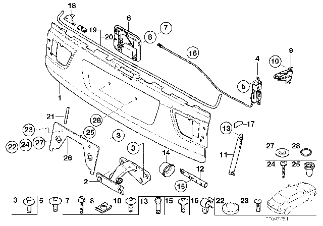 2003 BMW X5 Hinge, Trunk Lid, Lower Part Diagram for 41627006120