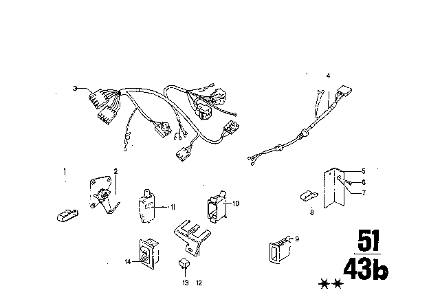 1972 BMW Bavaria Switch Window Lifter Diagram 2