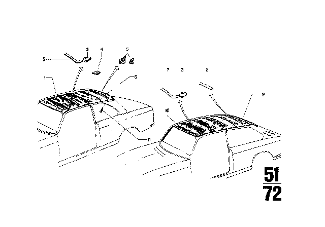 1976 BMW 2002 Cover, Running Metre Diagram 2