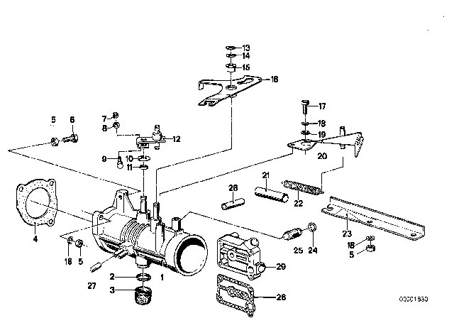 1982 BMW 320i Throttle Housing Assy Diagram 1