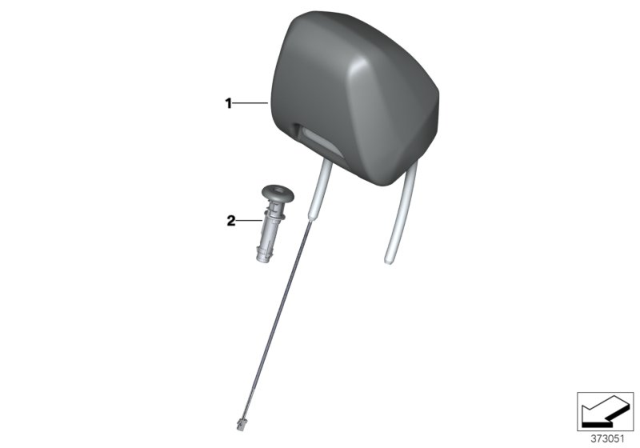 2016 BMW M4 Headrest Leather Diagram for 52108058450