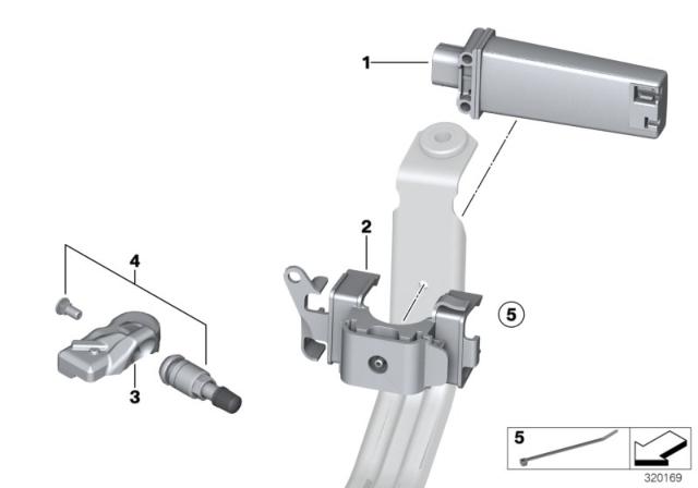 2014 BMW 328i Tire Pressure Control (RDC) - Control Unit Diagram