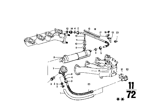 1974 BMW 2002 Emission Control - Air Pump Diagram 5