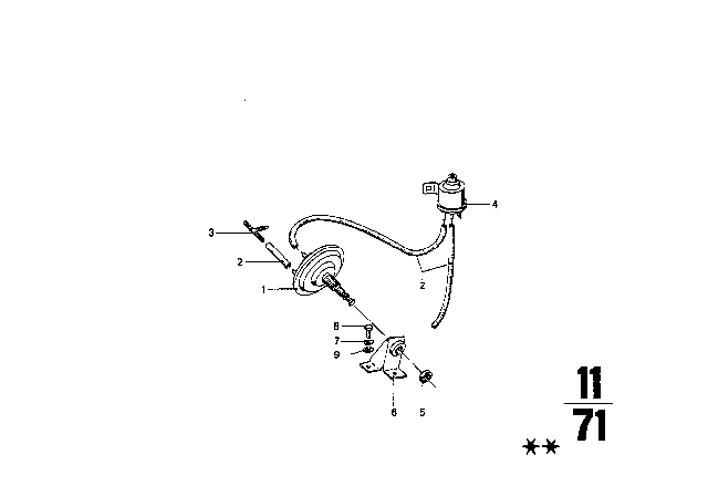 1969 BMW 2002 Holder Diagram for 13211258003