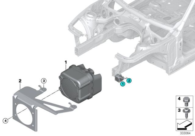 2013 BMW ActiveHybrid 3 Vehicle Sound Generator Diagram