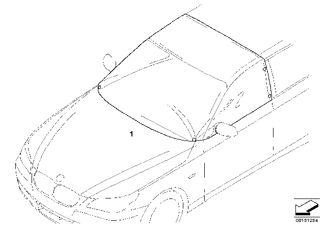 2006 BMW M5 Cover Outdoor Diagram for 82150418577
