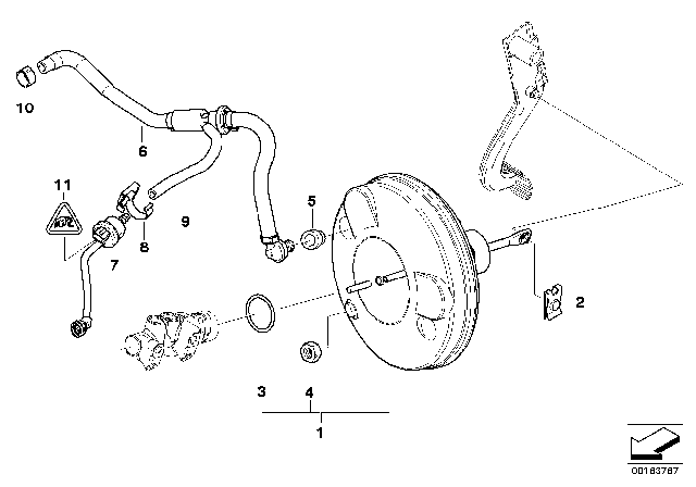 2006 BMW Z4 M Shut-Off Valve Bracket Diagram for 11617836603