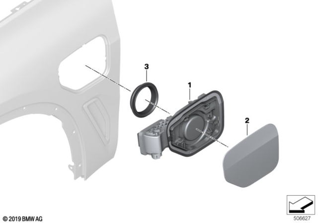 2020 BMW X3 CHARGING LID Diagram for 41007405757