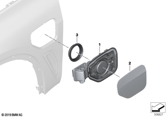 2020 BMW X3 Charging Flap Diagram