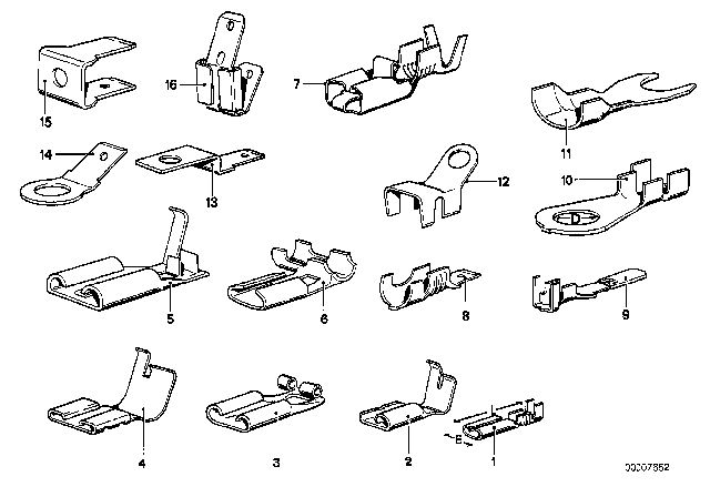 1985 BMW 325e Wiring Connections Diagram 1