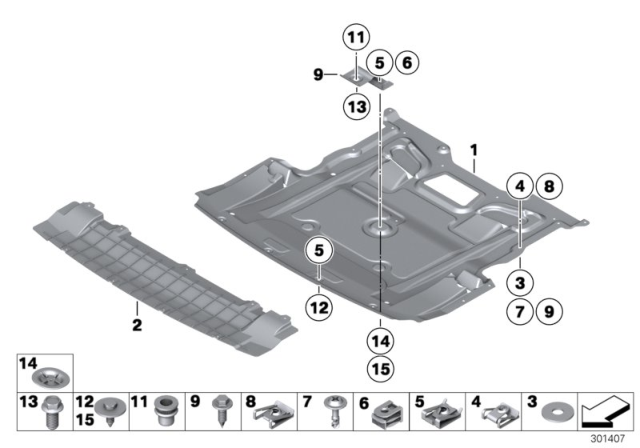 2009 BMW 750i Underbonnet Screen Diagram