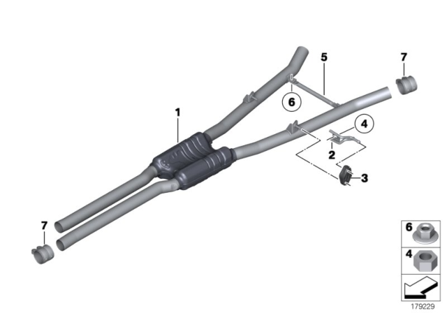 2012 BMW 740i Centre Muffler Diagram