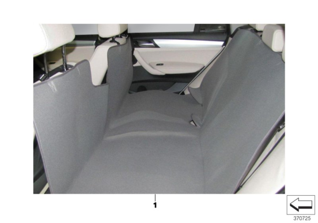 2013 BMW 640i Universal Protective Rear Cover Diagram