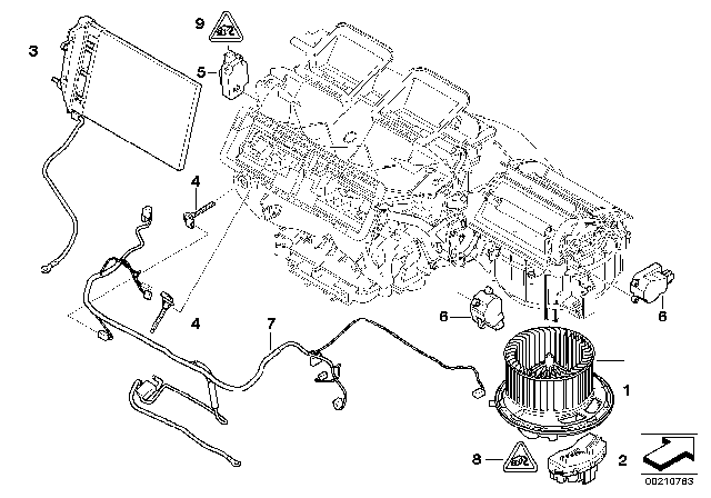 2009 BMW 135i Electric Parts For Heater Diagram