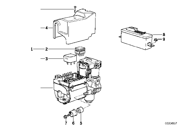 1992 BMW 525i Anti Block System - Control Unit Diagram 2