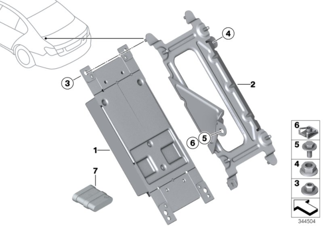 2013 BMW 750i xDrive Telematics Control Unit Diagram