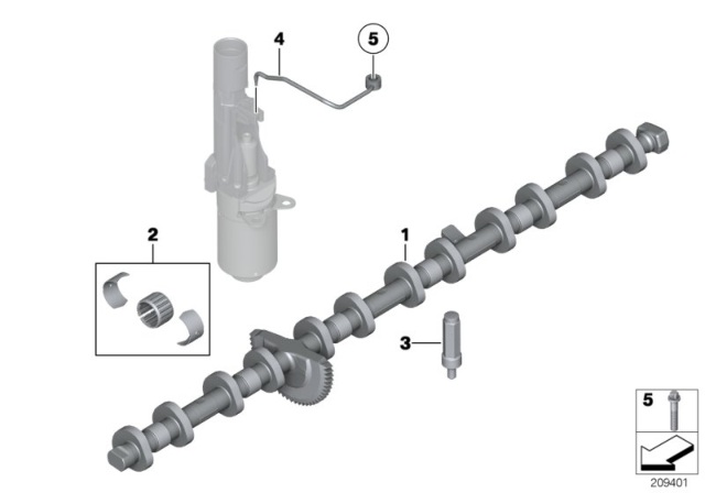 2012 BMW 135i Valve Timing Gear, Eccentric Shaft, Actuator Diagram