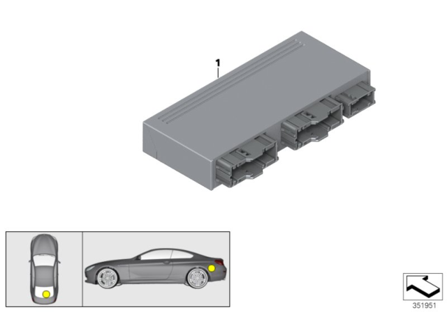 2018 BMW 430i Control Unit, Soft Top Module Diagram