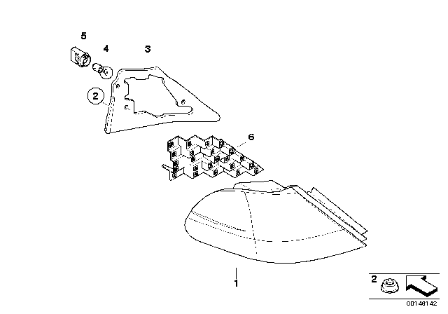 2005 BMW 745Li Rear Light Diagram 2