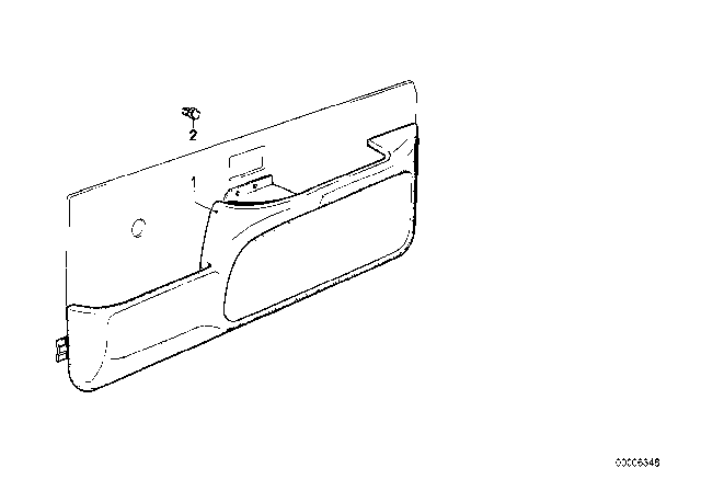 1986 BMW 635CSi Door Lining Lower Diagram