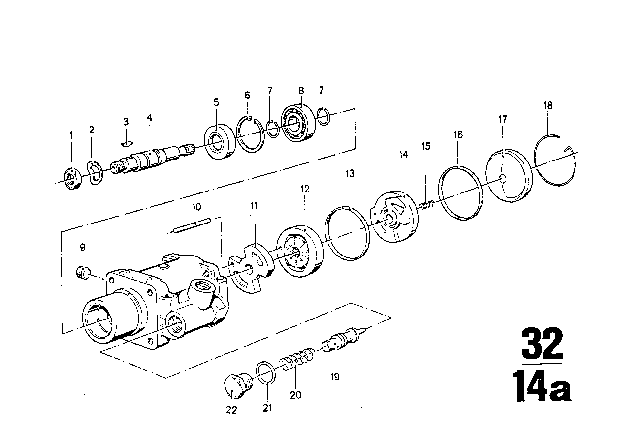 1974 BMW Bavaria Lock Ring Diagram for 32411105159