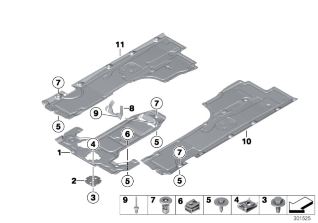 2014 BMW Alpina B7 Lateral Underbody Shield, Right Diagram for 51757185034