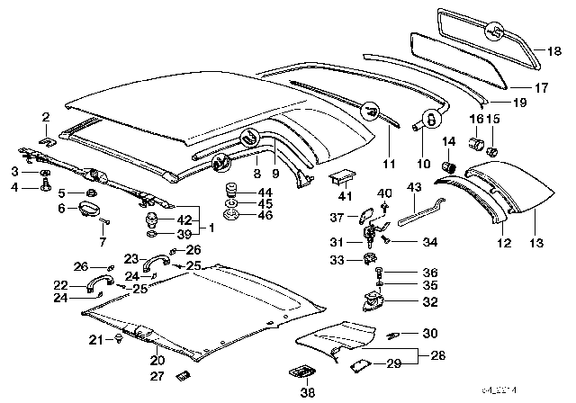 1994 BMW 318i Hardtop Parts Diagram