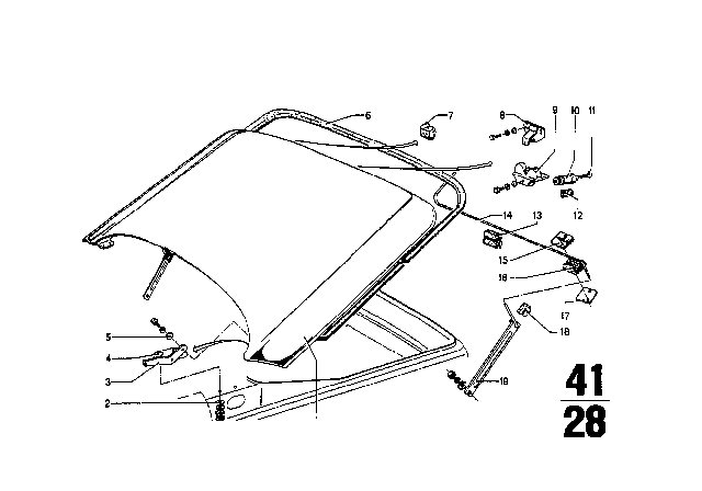 1971 BMW 1602 Rubber Buffer Diagram for 51245476138