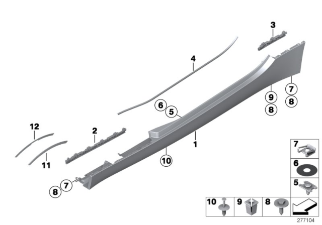 2009 BMW Z4 Cover Door Sill / Wheel Arch Diagram